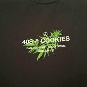 40s & Cookies Black Graphic Tee